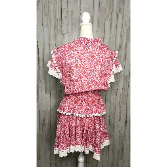 MISA Los Angeles Lilian Dress Large Pink Floral Knee Length Party Dress - Picture 8 of 10